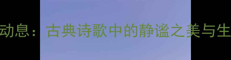 夜静群动息古典诗歌中的静谧之美与生命律动