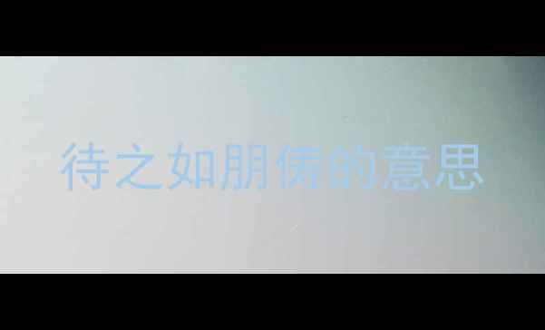 待之如朋俦的意思