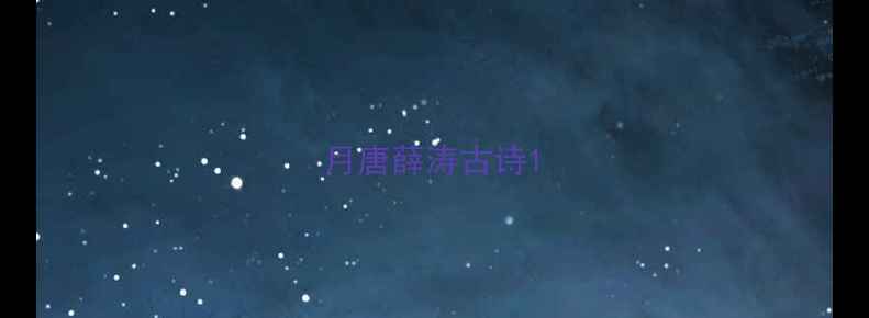 图片 月唐薛涛古诗1