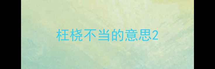 图片 枉桡不当的意思2