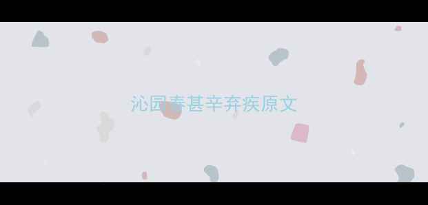 图片 沁园春甚辛弃疾原文