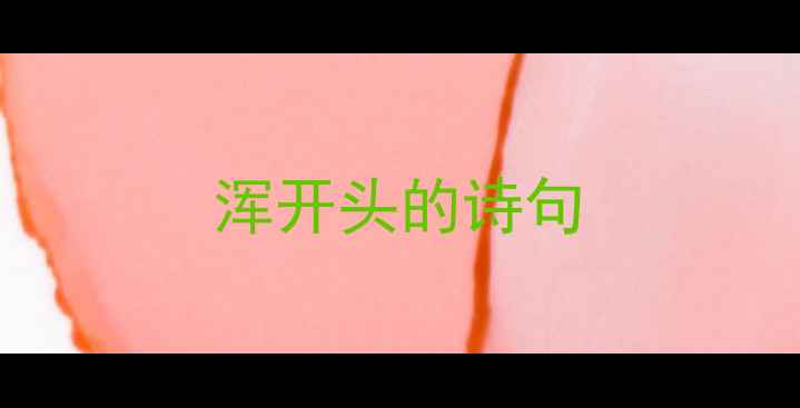 图片 浑开头的诗句