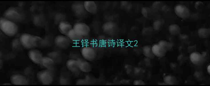 王铎书唐诗译文