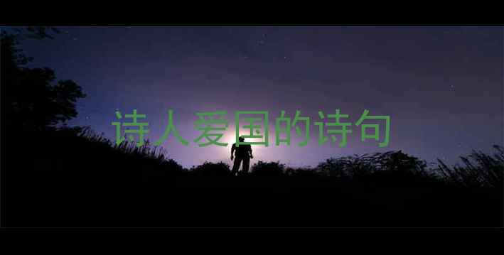 图片 诗人爱国的诗句