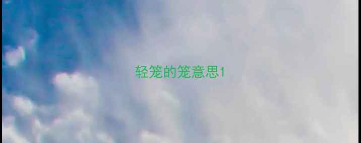 轻笼的笼意思