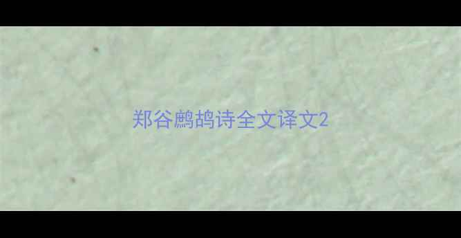 图片 郑谷鹧鸪诗全文译文2